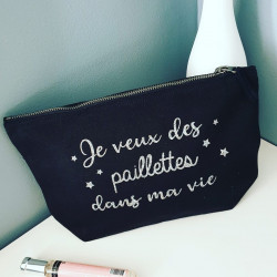 Trousse de toilette paillettes