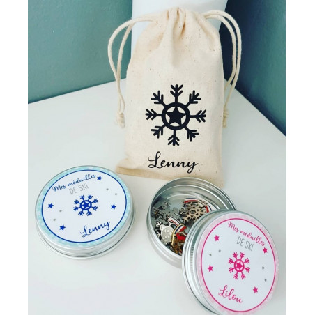 Boite Médaille de ski