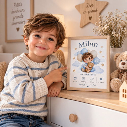 cadre naissance personnalisé